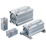SMC Linear Compact Cylinders CLQ C(D)LQ, Compact Cylinder, Double Acting, Single Rod, With Lock